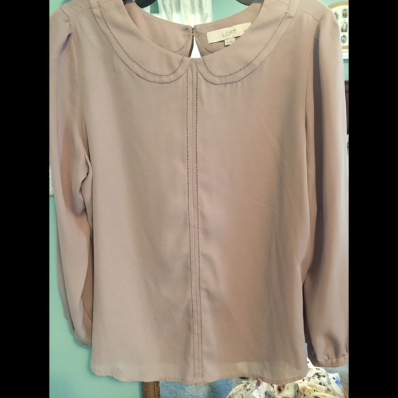 LOFT Tops - Loft blouse size LP, blush color, so sweet💕